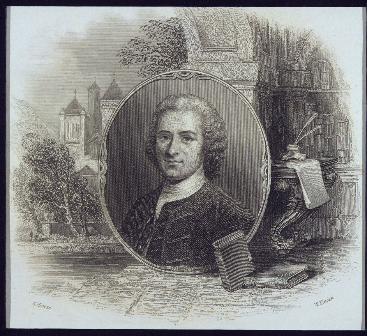 Jean Jacques Rousseau (1712-78) portréja, William Finden (1787-1852) metszete alkotó: George Howse