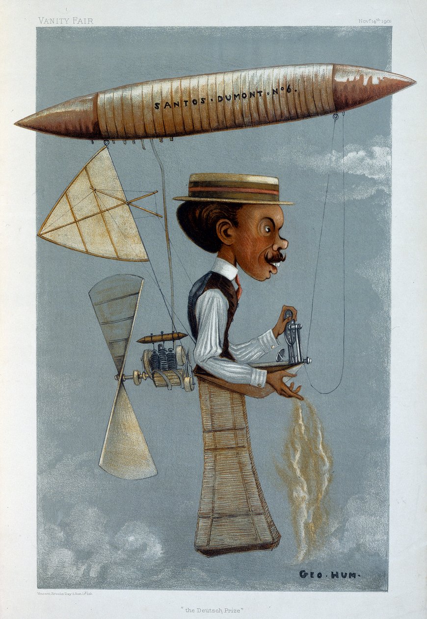 Alberto Santos-Dumont és léghajója, 1901 alkotó: George Hum