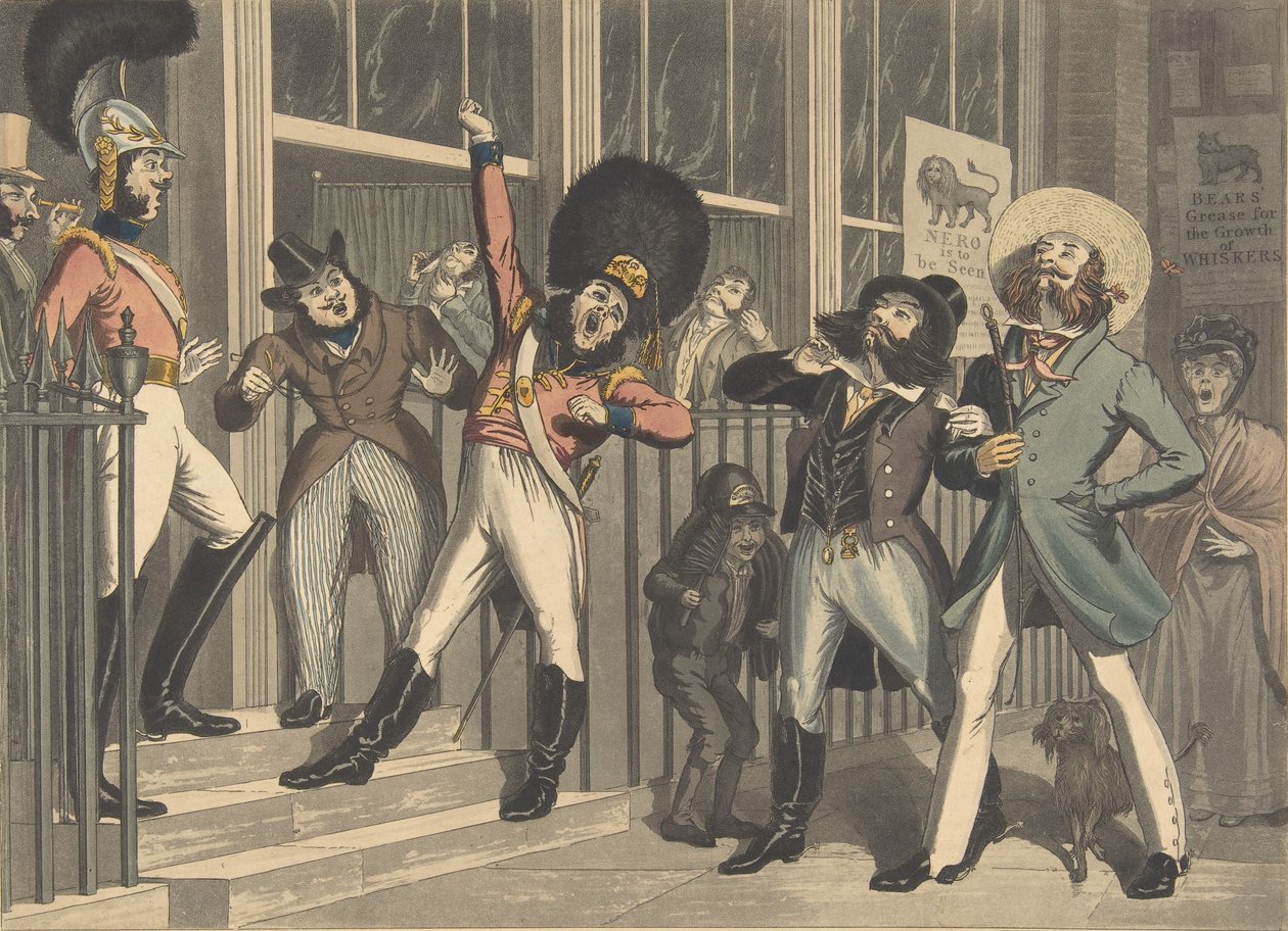 The Rival Whiskers, kb. 1824. Alkotók: George Hunt, Theodore Lane. alkotó: George Hunt, Theodore Lane
