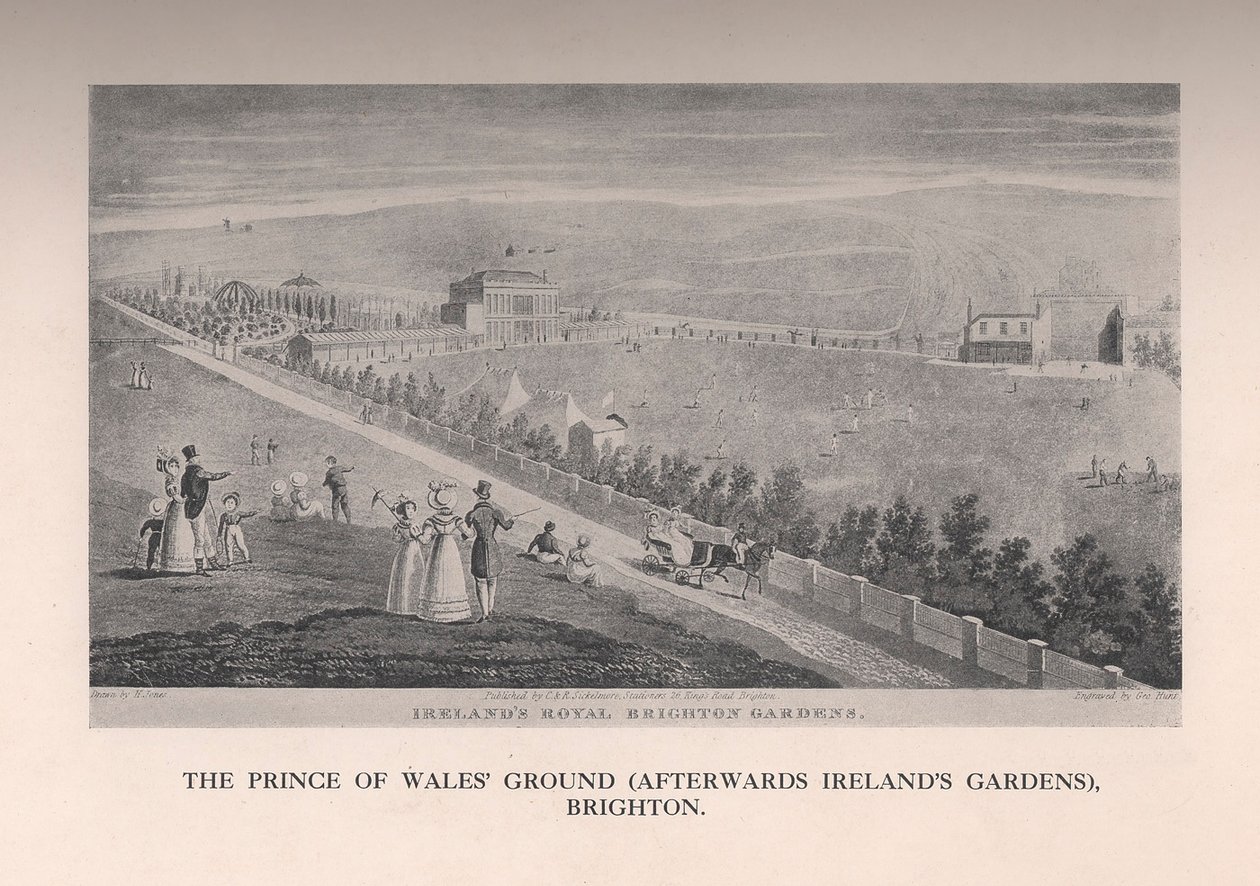 The Prince of Wales Ground utána Irelands Gardens, Brighton, Sussex, 19. század, 1912 alkotó: George Hunt
