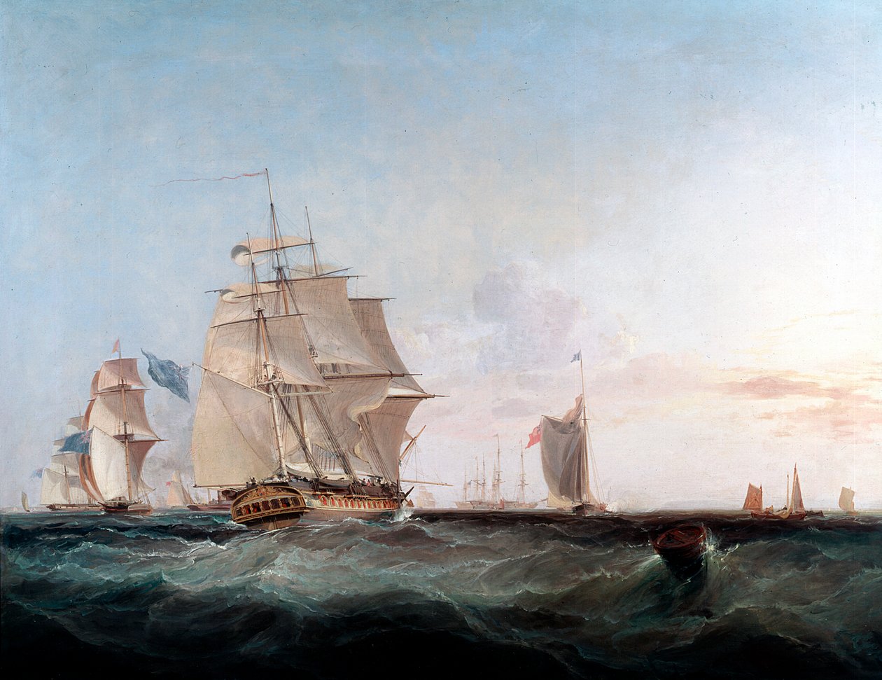 Kereskedők és egyéb hajózás a La Manche csatornában, XIX alkotó: George Hyde Chambers