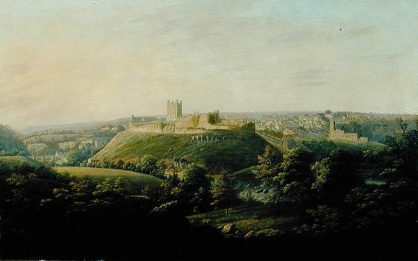 Kiterjedt kilátás Richmondról, Yorkshire (olaj, vászon) alkotó: George I Cuitt
