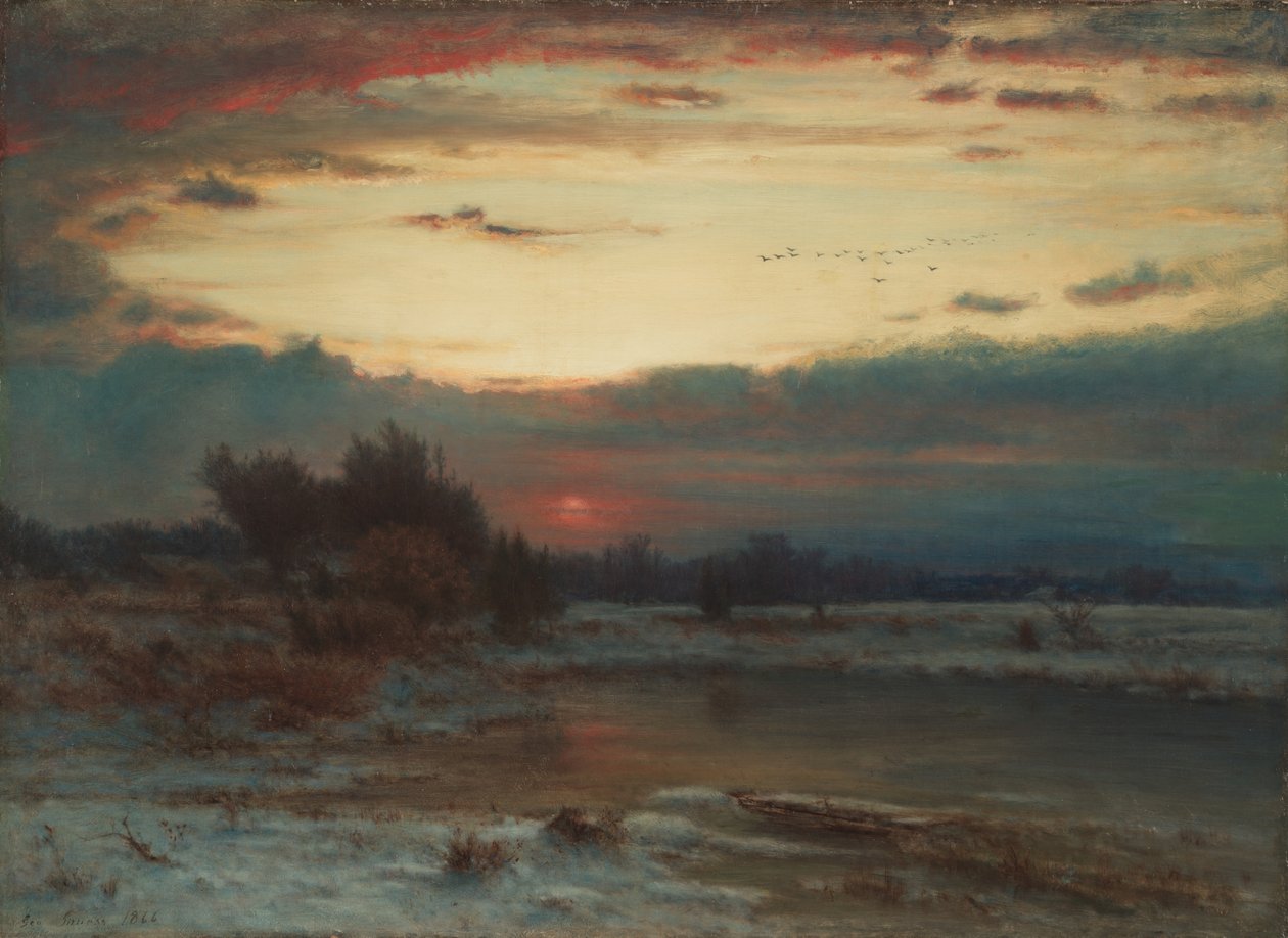 Téli égbolt alkotó: George Inness