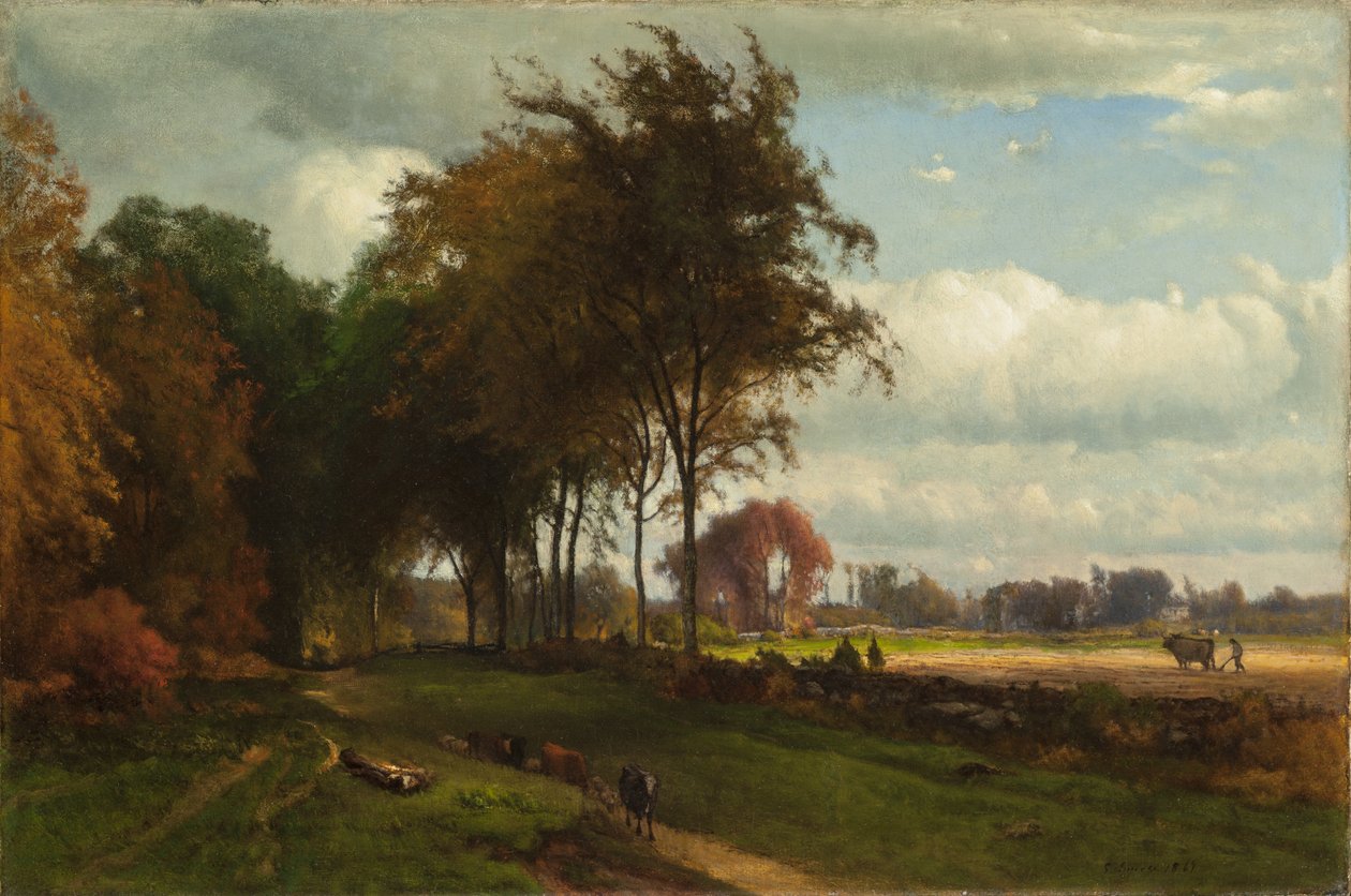 Táj szarvasmarhákkal alkotó: George Inness