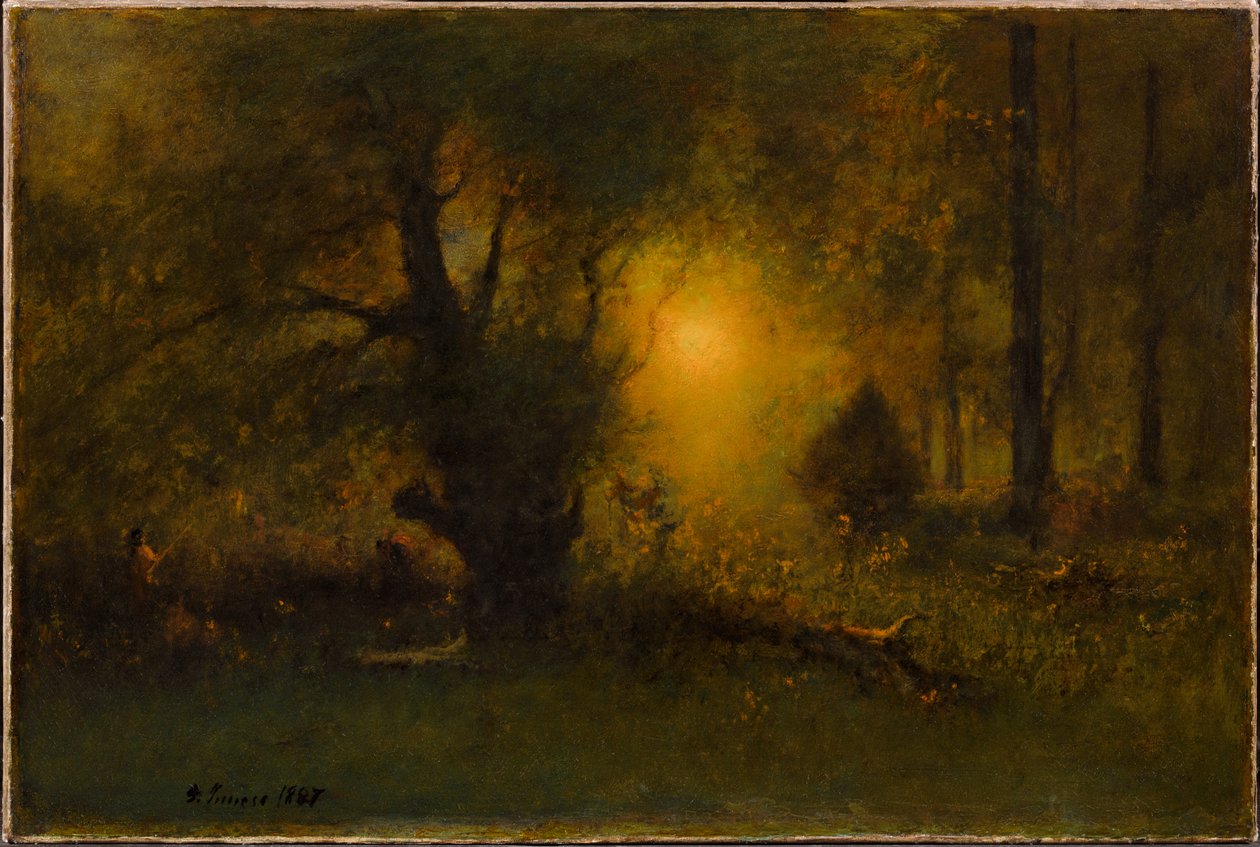 Napkelte az erdőben alkotó: George Inness