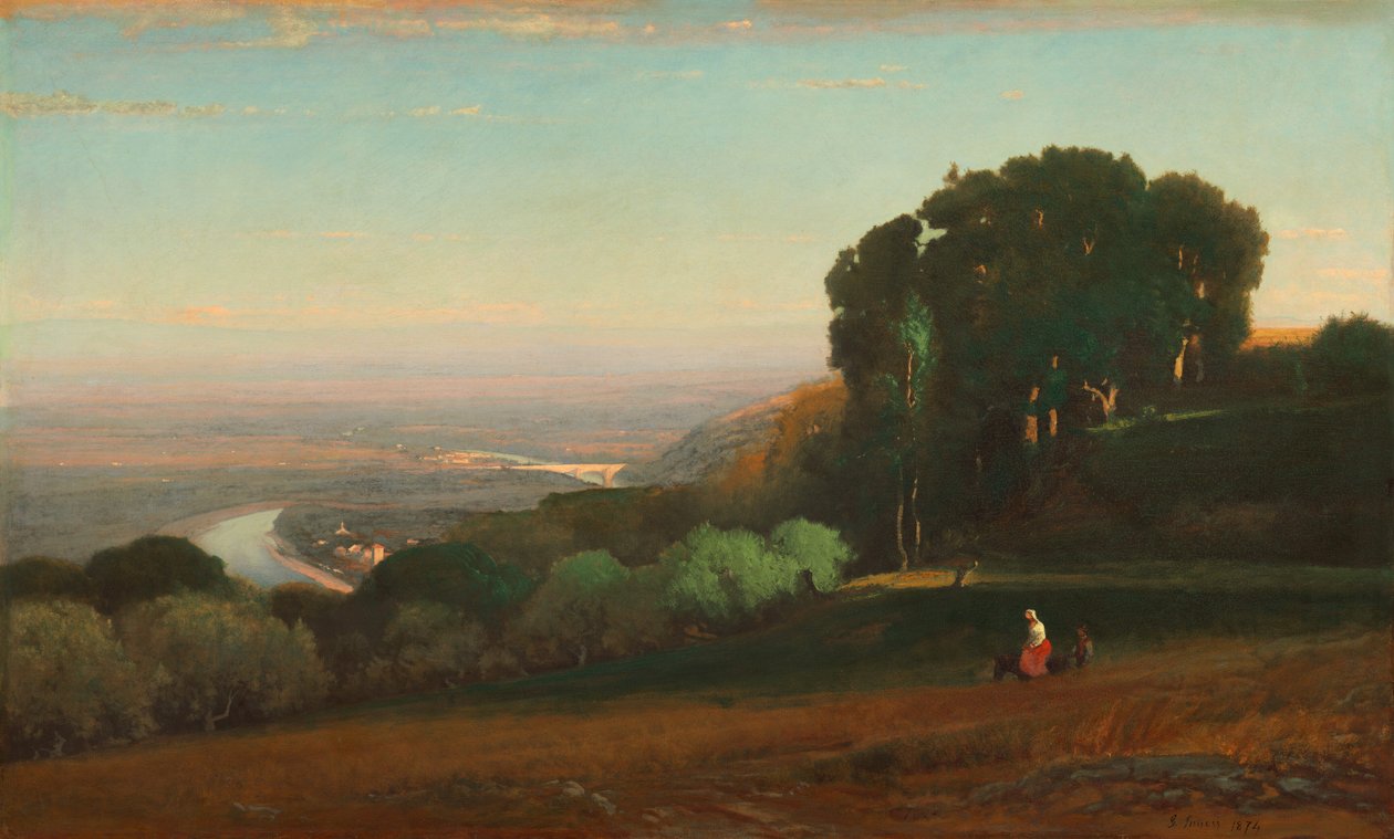 Kilátás a Tiberisre Perugia közelében alkotó: George Inness