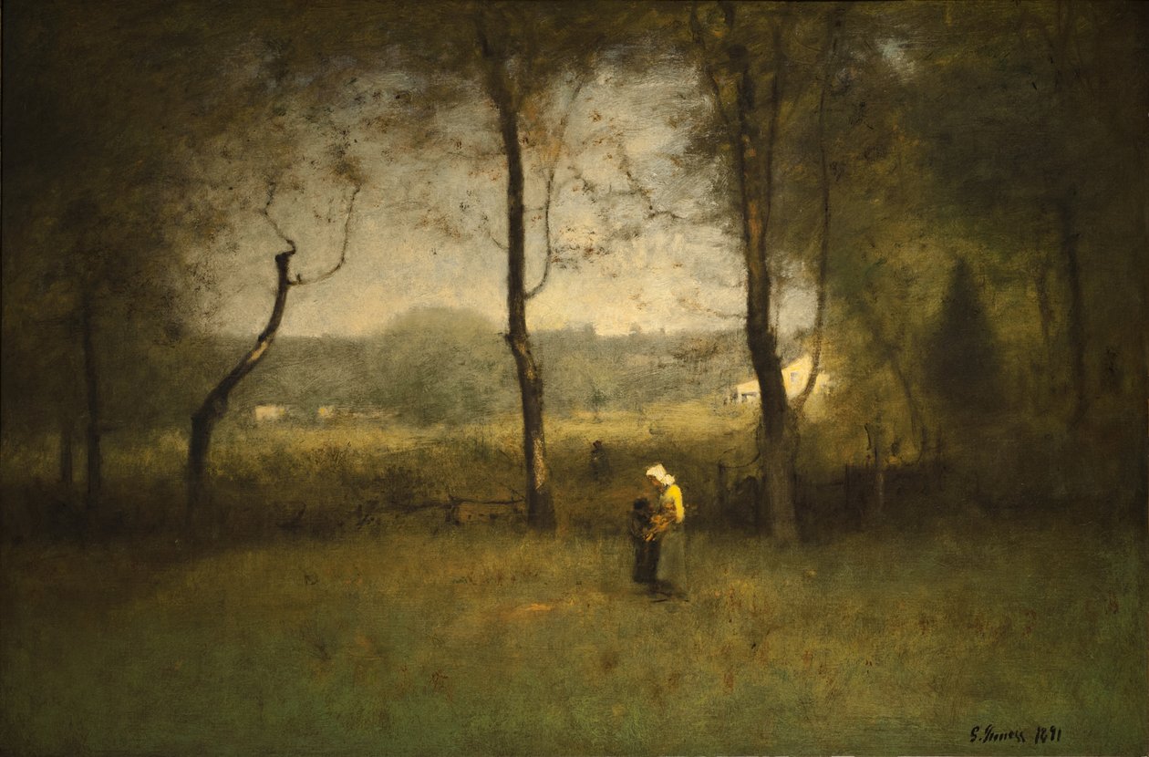 Fagyűjtők, egy őszi délután alkotó: George Inness