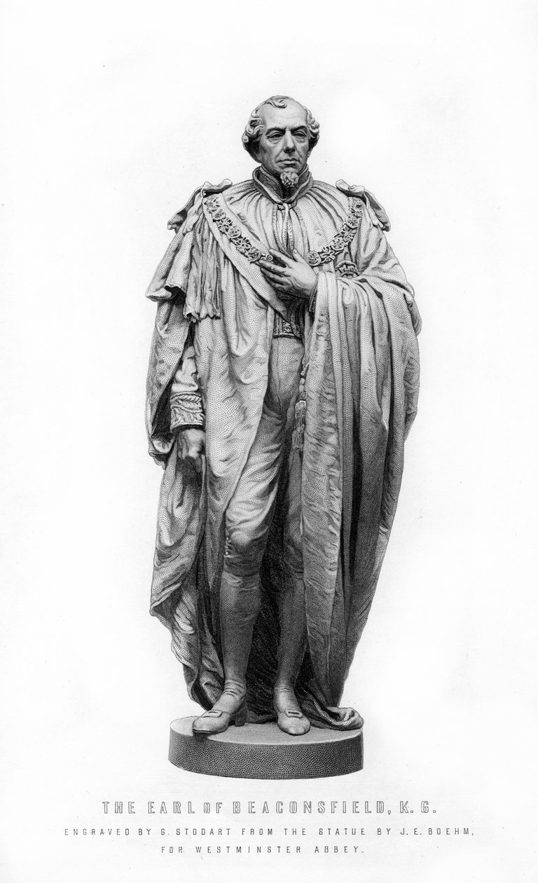 Benjamin Disraeli, Beaconsfield 1. grófja, angol államférfi és irodalmi figura, 1881. alkotó: George J. Stodart