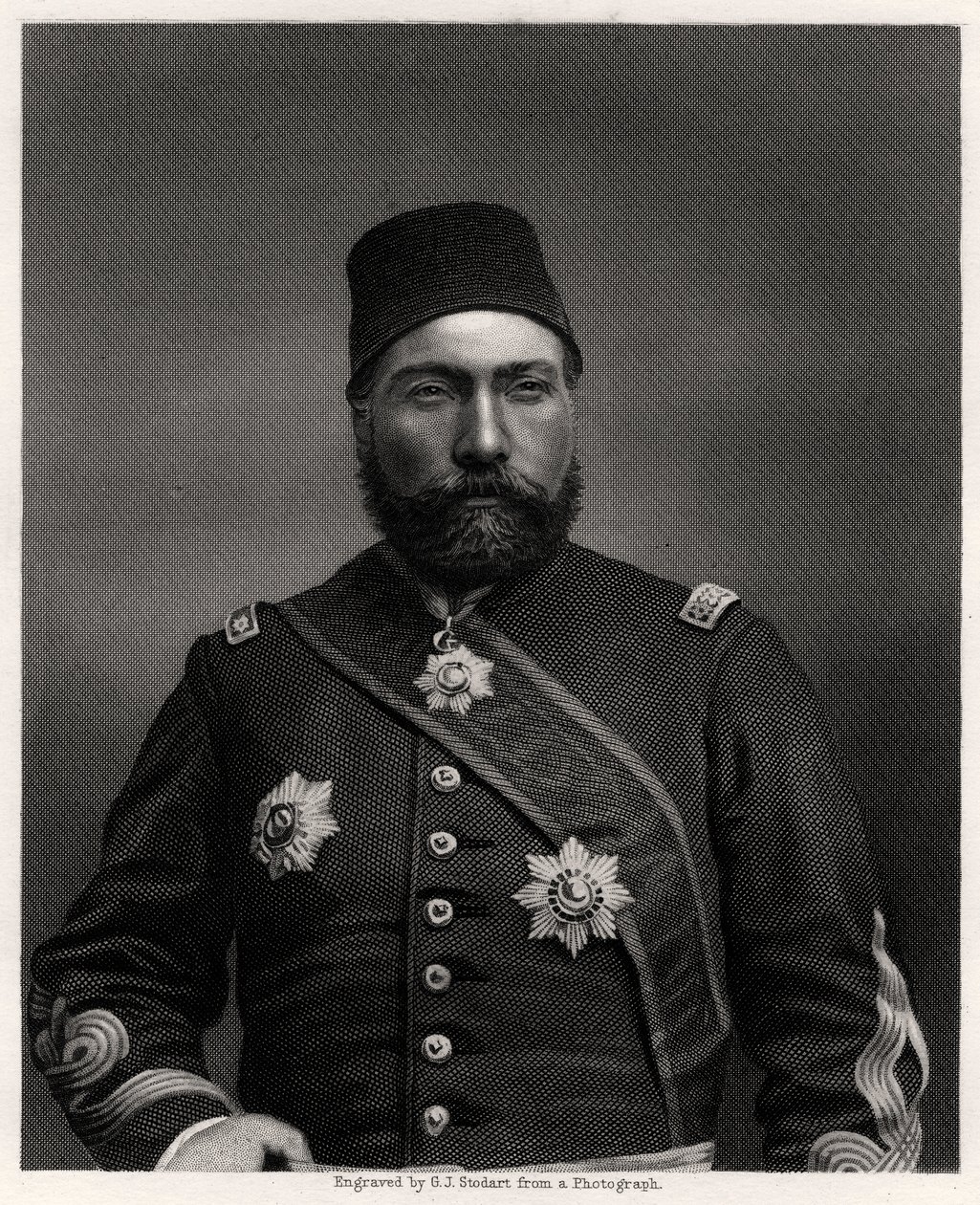 Oszmán Nuri pasa, az Oszmán Birodalom marsallja, XIX alkotó: George J. Stodart