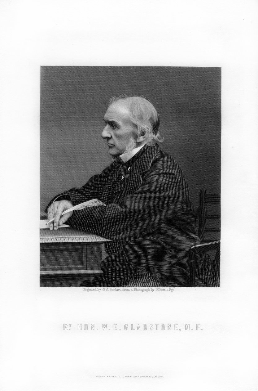 William Ewart Gladstone, a Brit Liberális Párt államférfija és miniszterelnöke, 1893. alkotó: George J. Stodart