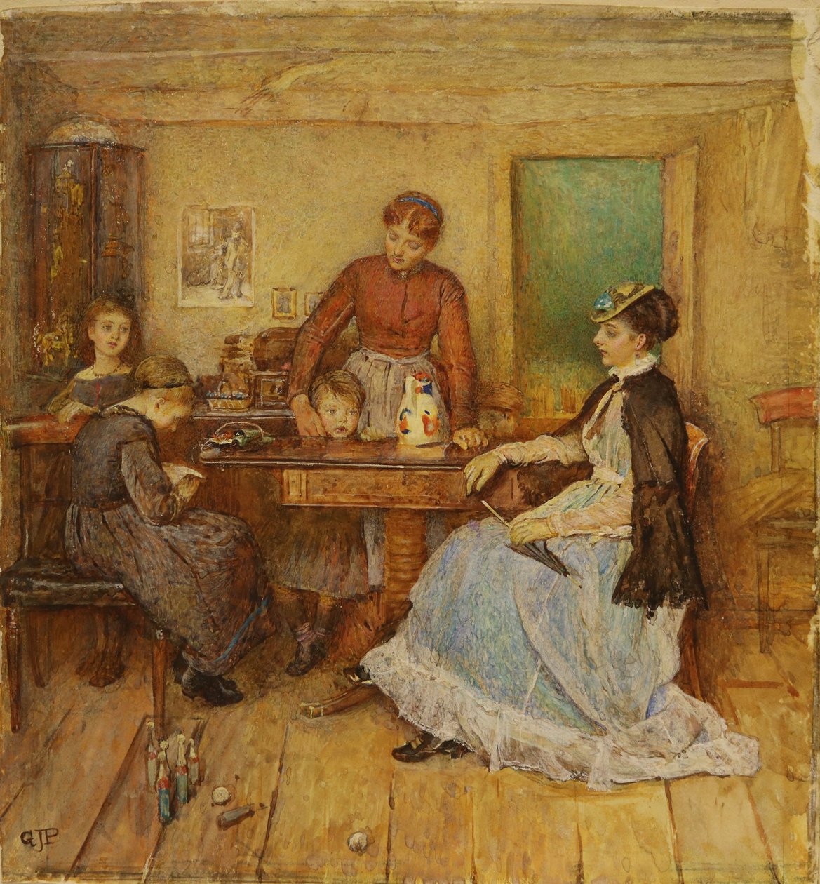 Látogatási nap, dátum ismeretlen (akvarell, papír) alkotó: George John Pinwell