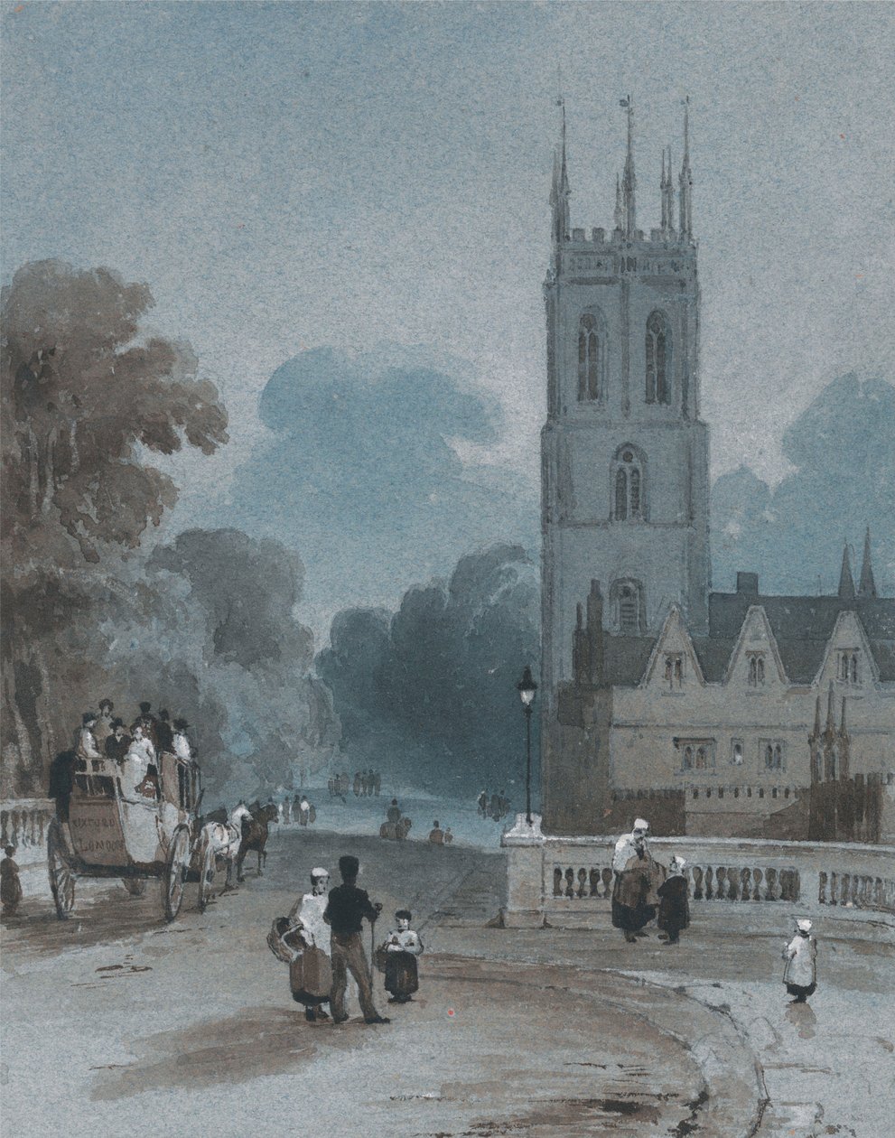 Magdalen-torony és híd, Oxford alkotó: George Jones