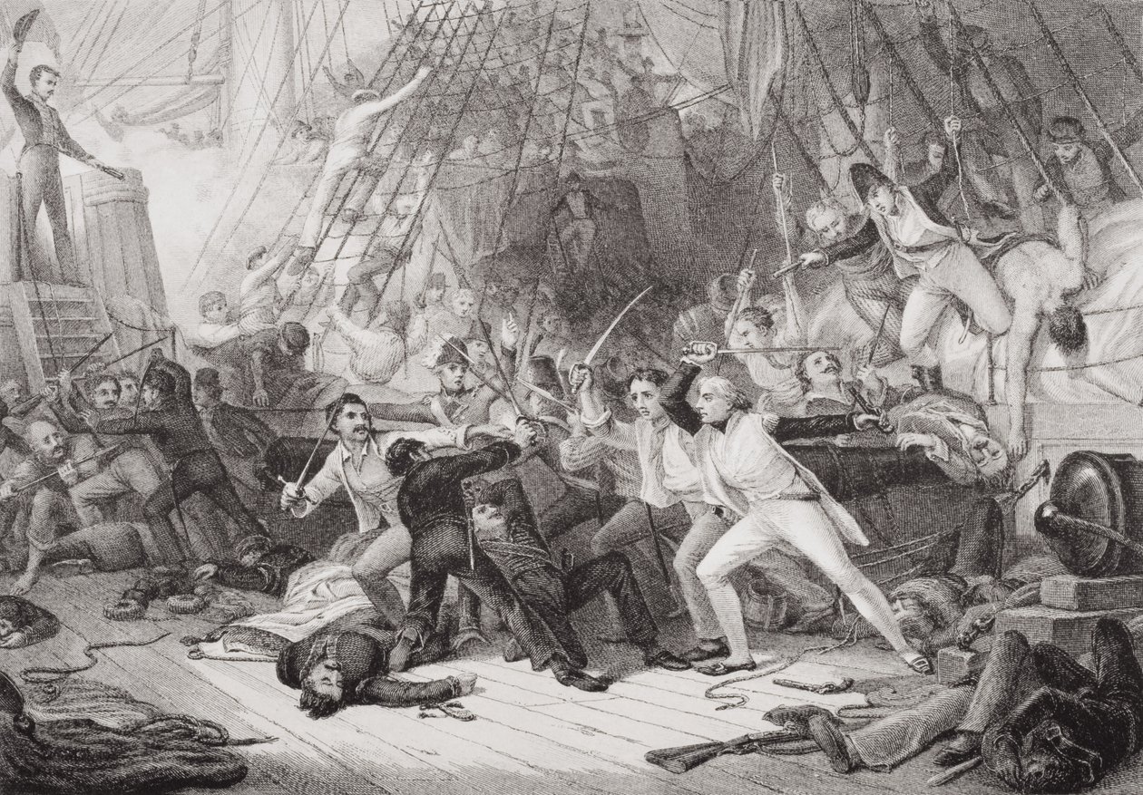 Nelson a San Josef fedélzetén a St. Vincent-i csatában, 1797. február 14-én, az 