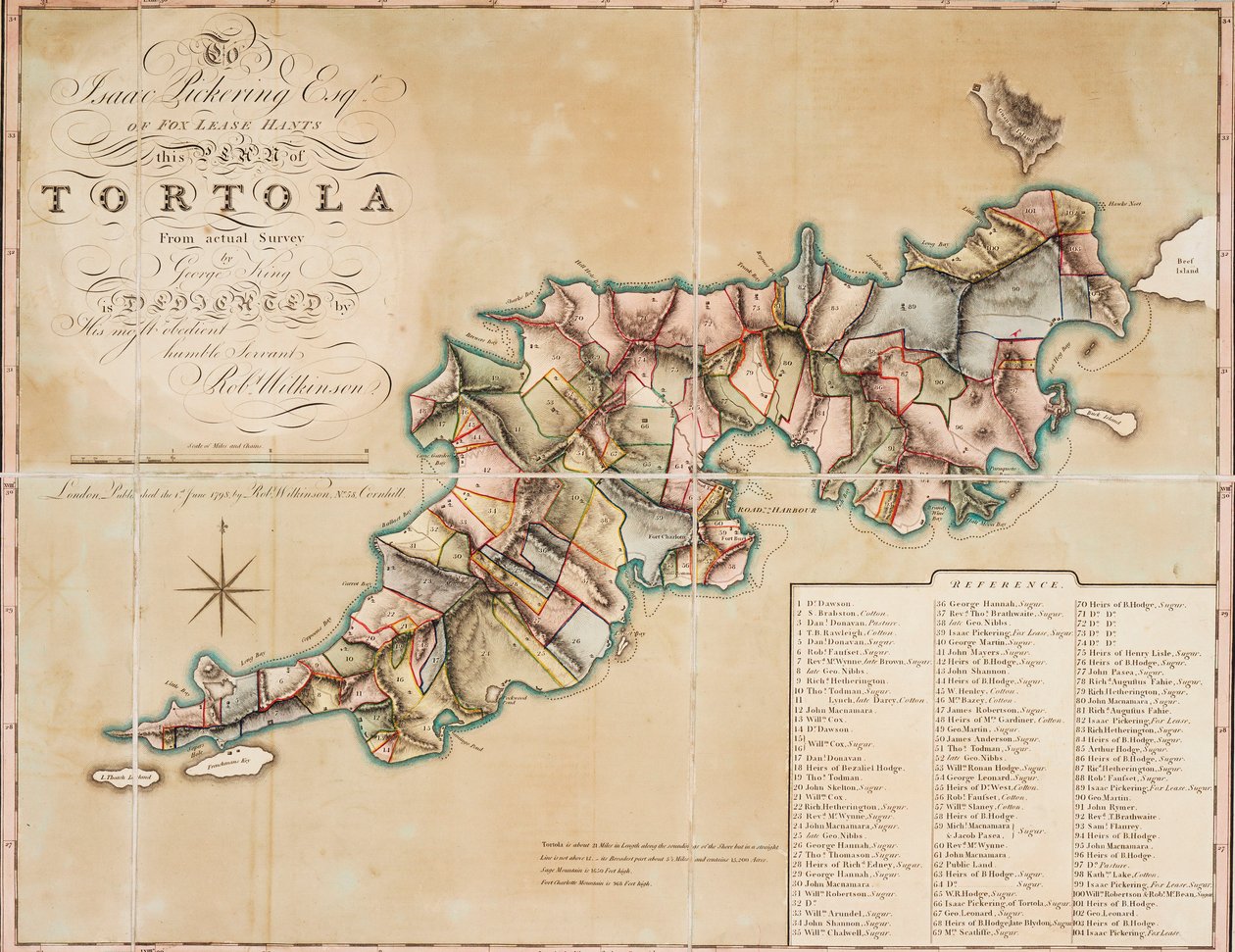 Tortola terve George King felmérése alapján alkotó: George King