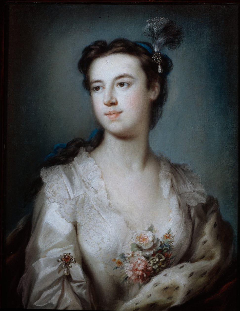Lady Dorothy Boyle, Euston grófnő portréja (pasztell, papíron) alkotó: George Knapton