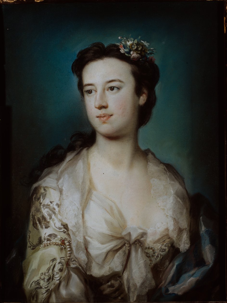 Lady Dorothy Boyle, Euston grófnő portréja (pasztell, papíron) alkotó: George Knapton