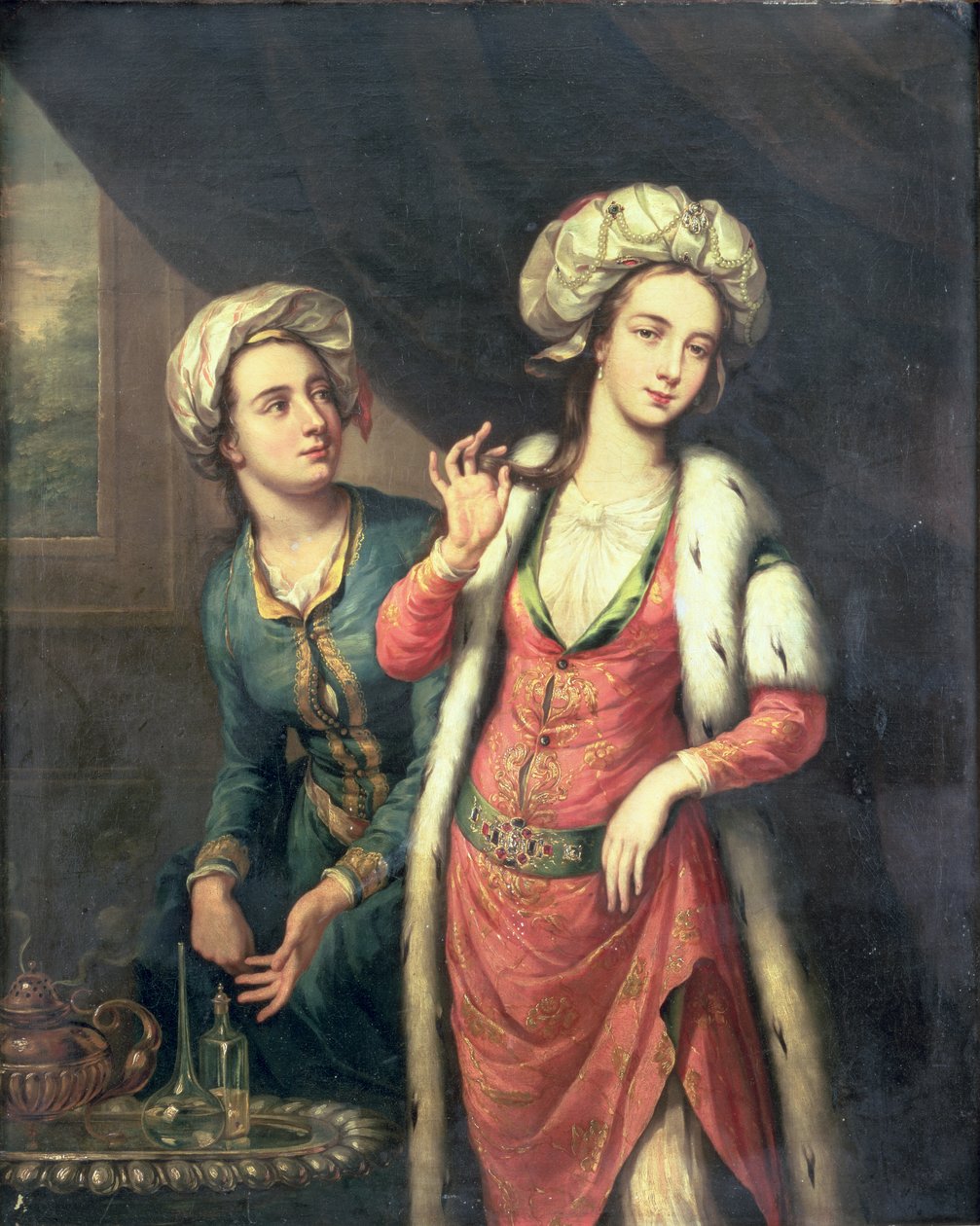 Portré egy hölgyről, akit Lady Mary Wortley Montagunak gondolnak alkotó: George Knapton