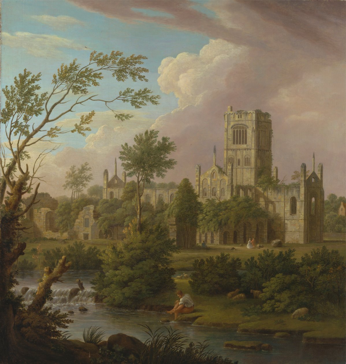 Kirkstall Abbey, Yorkshire alkotó: George Lambert
