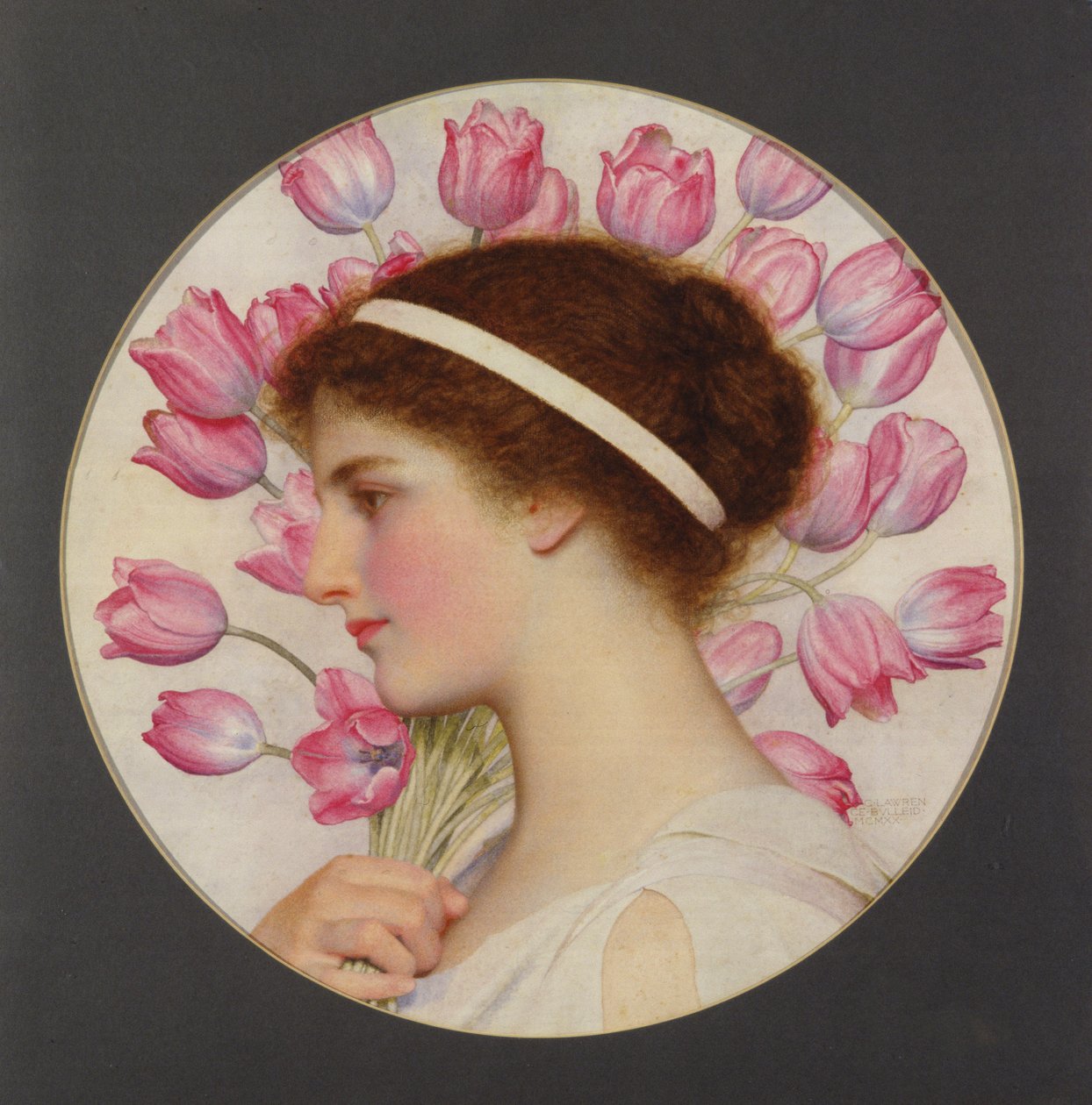 Tulipánfesztivál, 1920 körül (wc papíron) alkotó: George Lawrence Bulleid