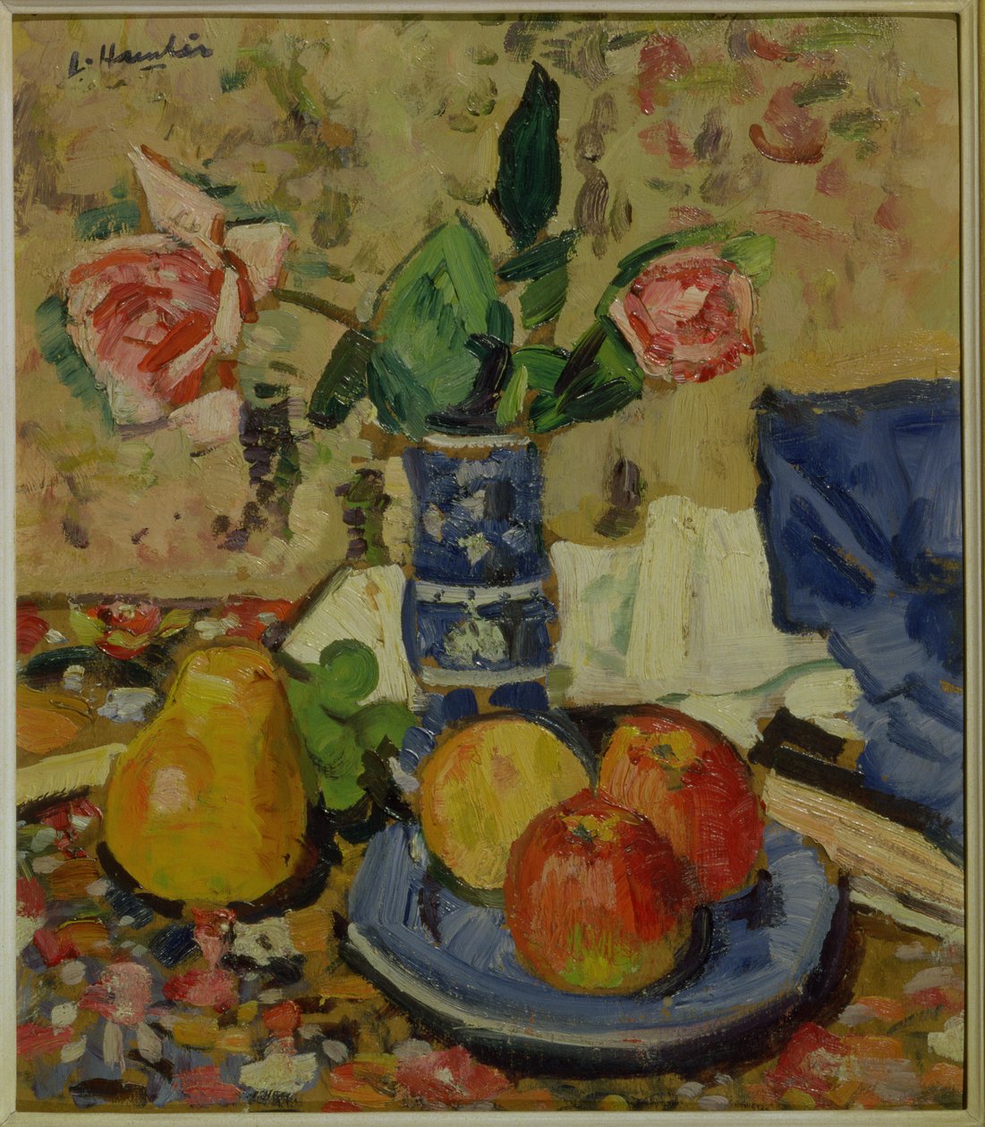 Alma, körte és rózsa alkotó: George Leslie Hunter