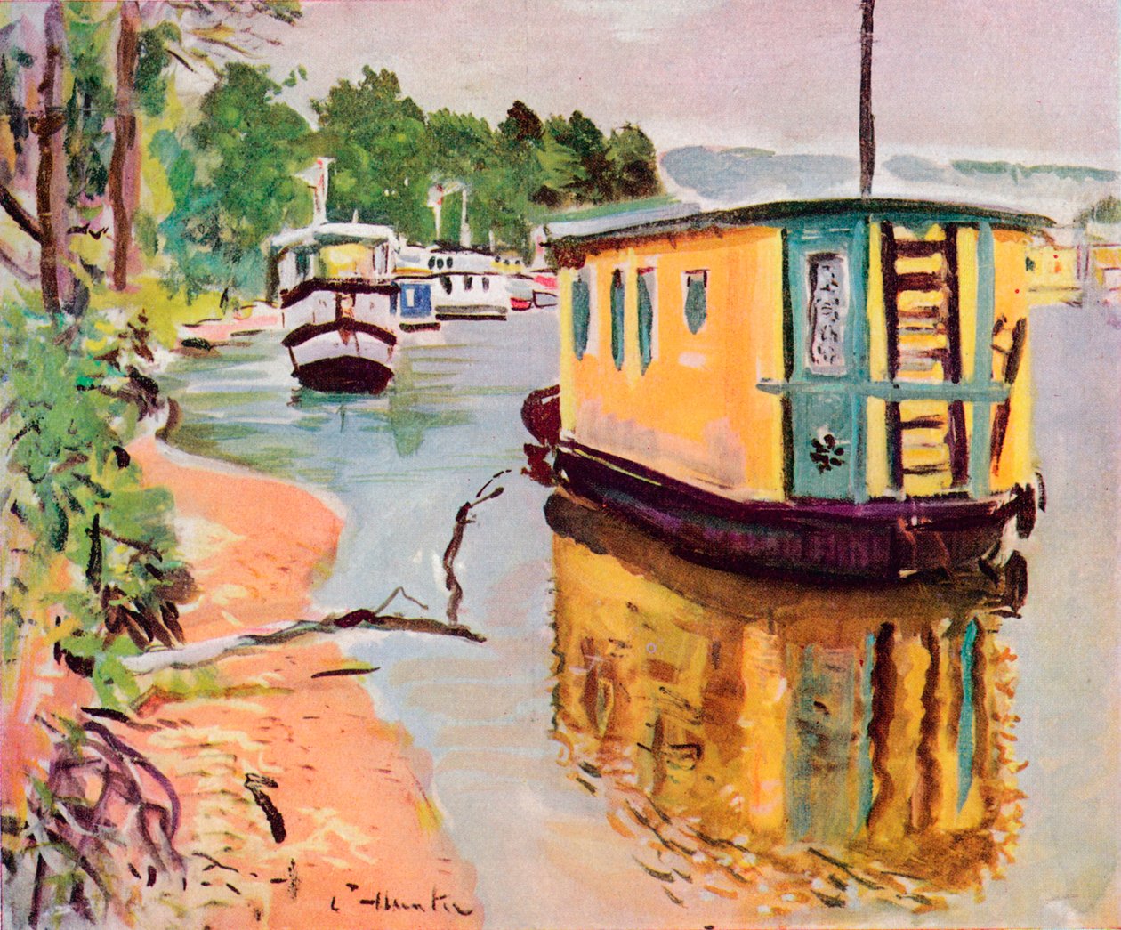 Lakóhajók, Loch Lomond, 1924 alkotó: George Leslie Hunter