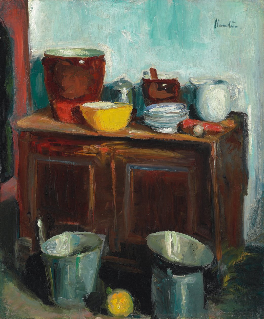 Konyhai eszközök, alkotó: George Leslie Hunter