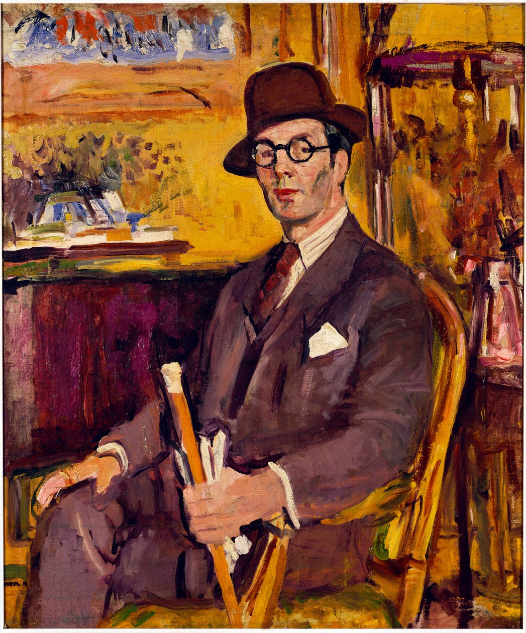 A Malacca Cane, Duncan Macdonald portréja, Esq., Ülő alkotó: George Leslie Hunter