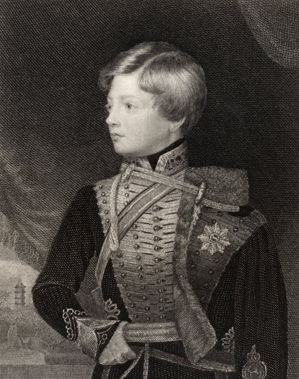 V. György, Hannover királya, metszett T.A. Dean, a „Nemzeti Portré Galéria III. kötetéből”, megjelent 1835 körül alkotó: George Lethbridge Saunders