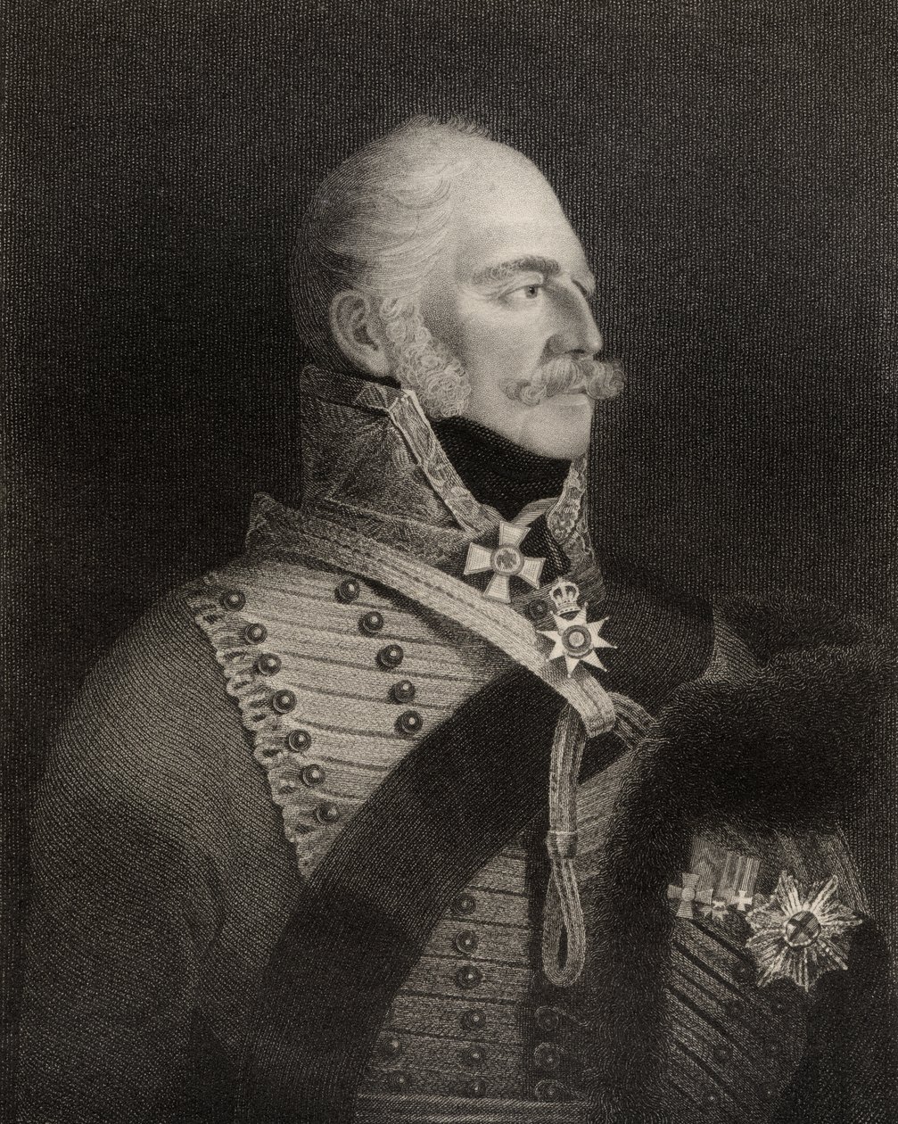 Ernest Augustus herceg, Cumberland hercege és Hannover királya, metszett H. R. Cook (fl. 1813-47), a National Portrait Gallery IV. kötetéből, megjelent, 1835 körül alkotó: George Lethbridge Saunders