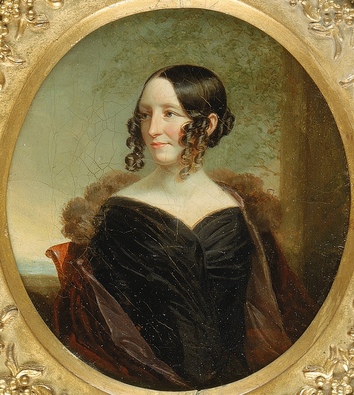 Egy New York-i hölgy portréja, kb. 1840. alkotó: George Linen