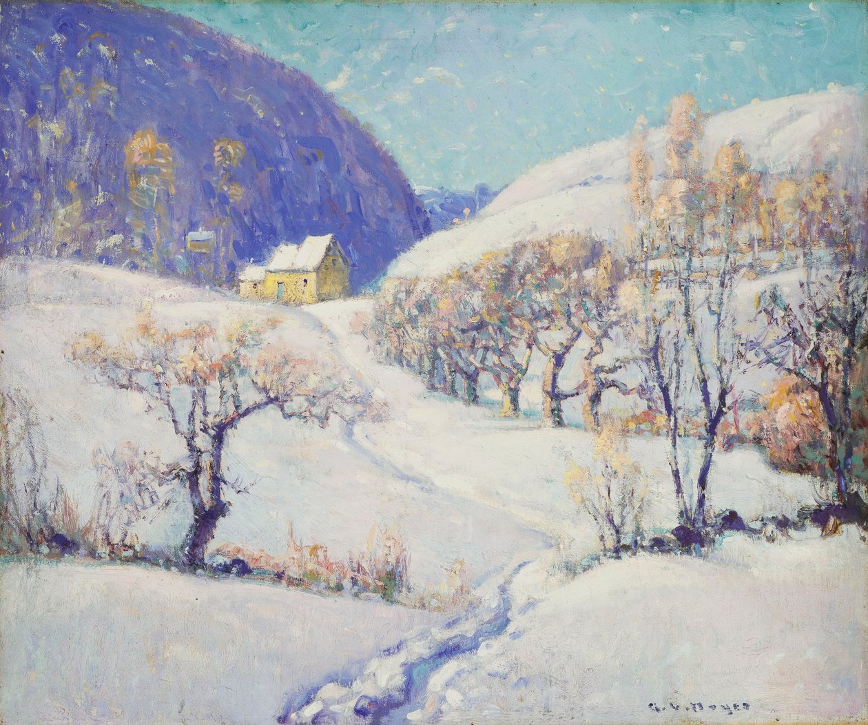 Tél a völgyben (olaj, vászon) alkotó: George Loftus Noyes