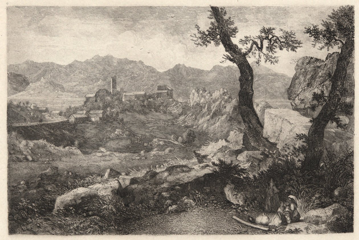Kilátás Róma közelében alkotó: George Loring Brown