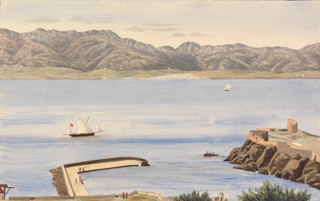 Rosia-öböl, Gibraltár és Algeciras, Spanyolország alkotó: George Lothian Hall