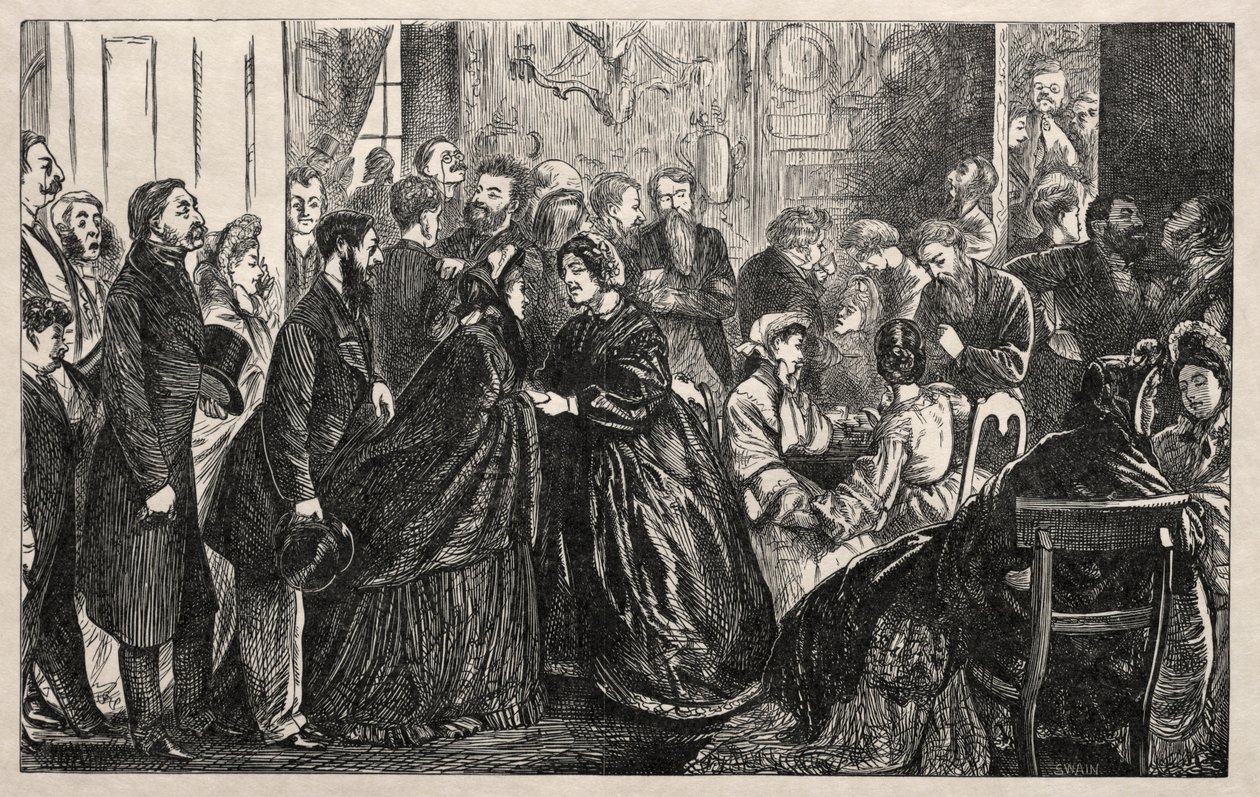Egy Kettledrum Mayfairben, 1862. alkotó: George Louis Palmella Busson Du Maurier
