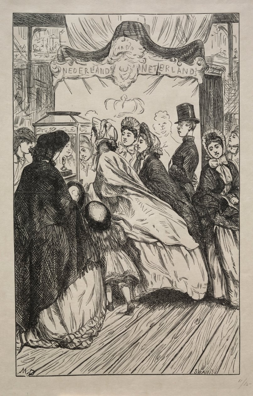Ékszerek – A Nagy Kiállításon, 1862. alkotó: George Louis Palmella Busson Du Maurier