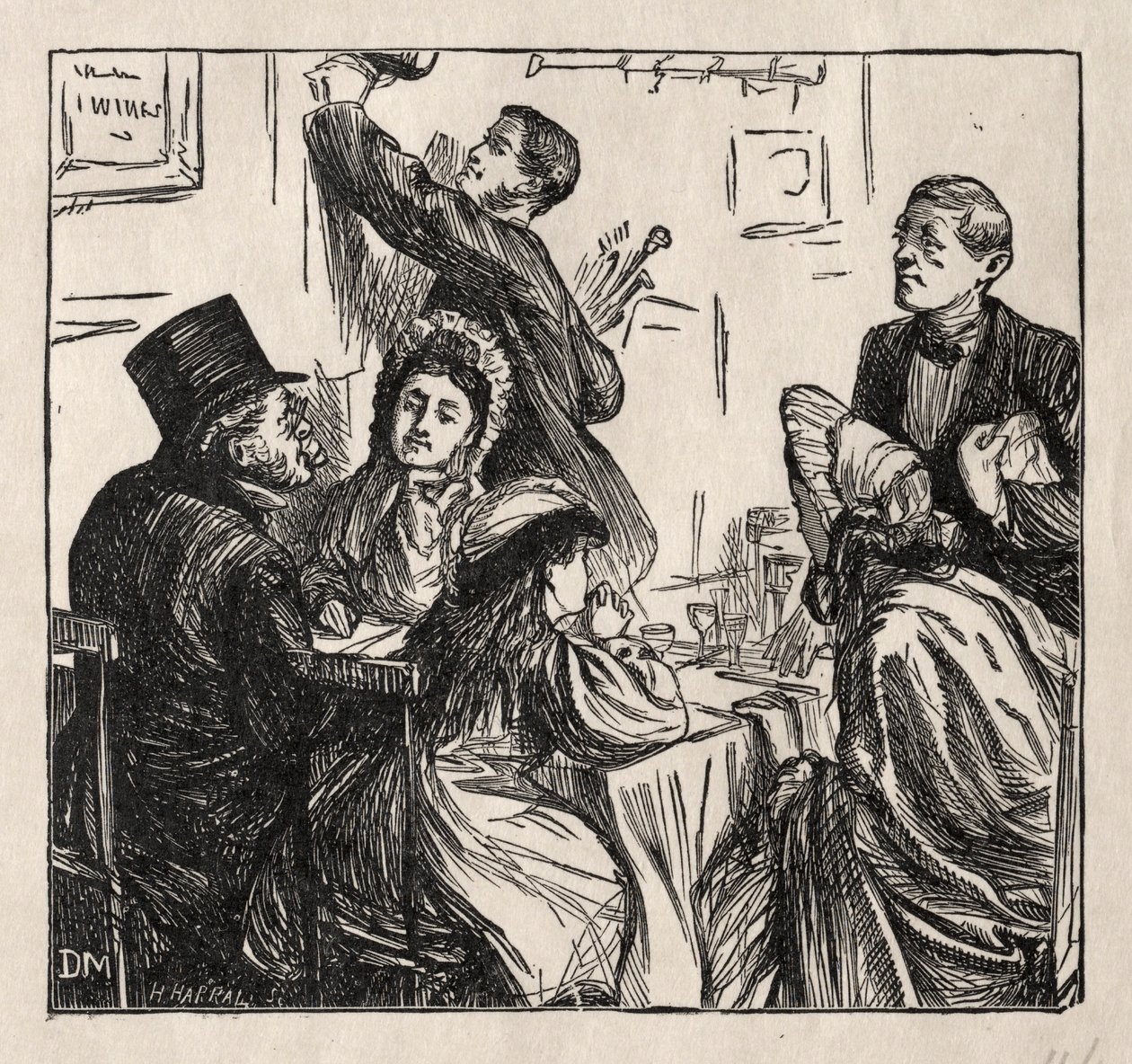 Felüdülés - A nagy kiállításon, 1862. alkotó: George Louis Palmella Busson Du Maurier