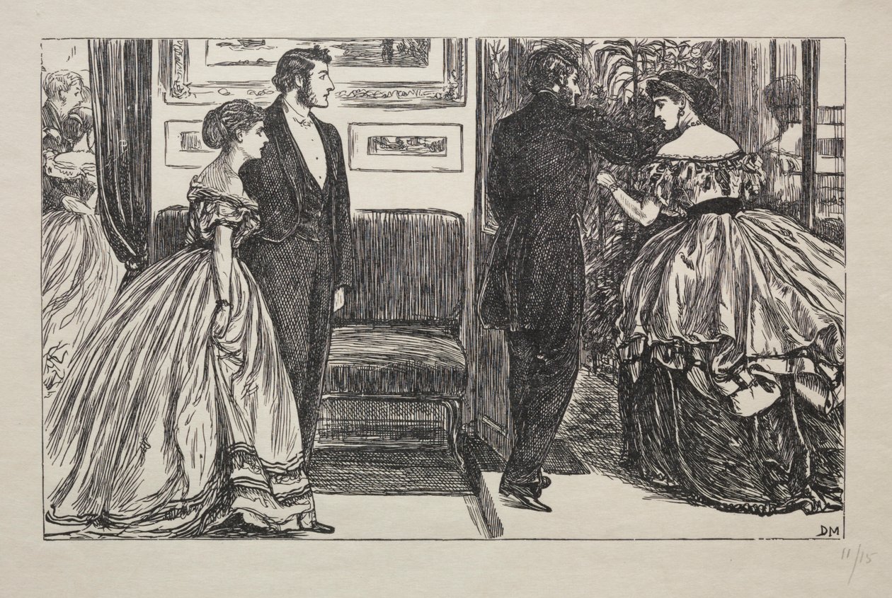 A gyémántok királynője – Hogyan nyerték és veszítették el, 1866. alkotó: George Louis Palmella Busson Du Maurier