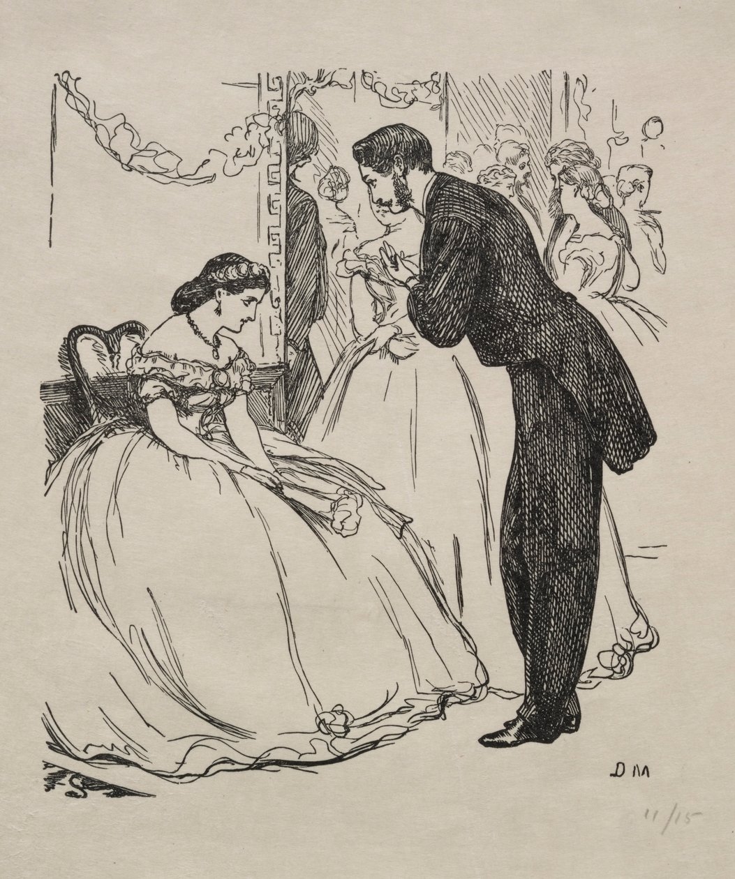 A vigasztalan éneke, 1863. alkotó: George Louis Palmella Busson Du Maurier