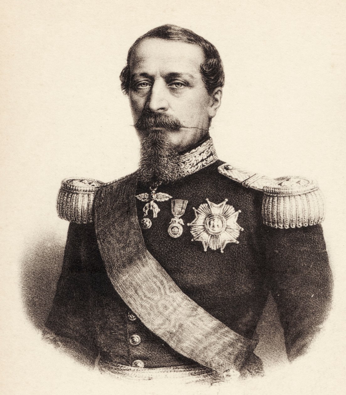 III. Napóleon francia császár portréja (képeslap) alkotó: Bartolome Esteban and studio Murillo