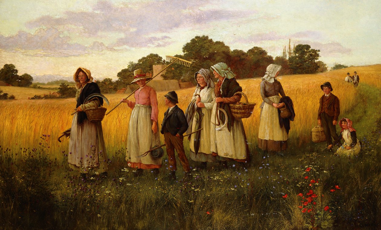 Munkából visszatérő árpavágók alkotó: George Marks