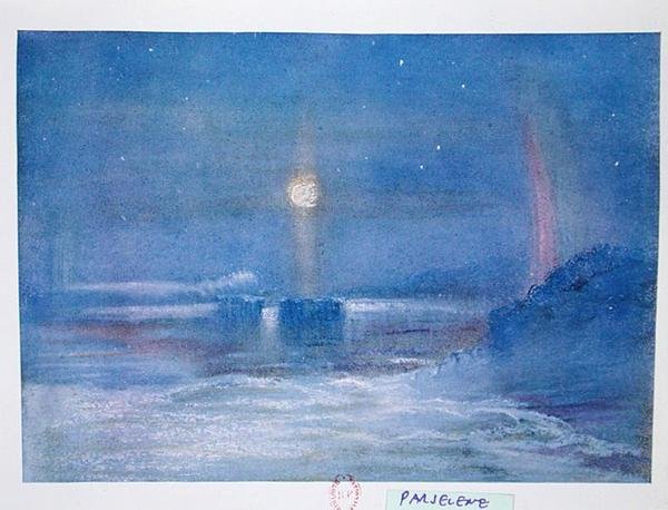 Antarktisz, illusztráció Sir Ernest Shackleton (1874-1922) "Nimród az Antarktiszon 1907-09" című könyvéből. alkotó: George Marston