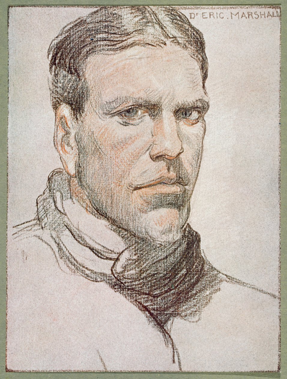 Dr. Eric Marshall (1879-1963) portréja Sir Ernest Shackleton (1874-1922) „The Heart of the Antarktisz” című filmjéből, 1909 körül alkotó: George Marston