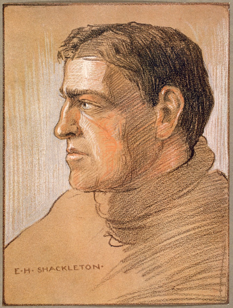 Shackleton portréja, Sir Ernest Shackleton (1874-1922) „The Heart of the Antarktisz” című filmjéből, 1909 körül alkotó: George Marston
