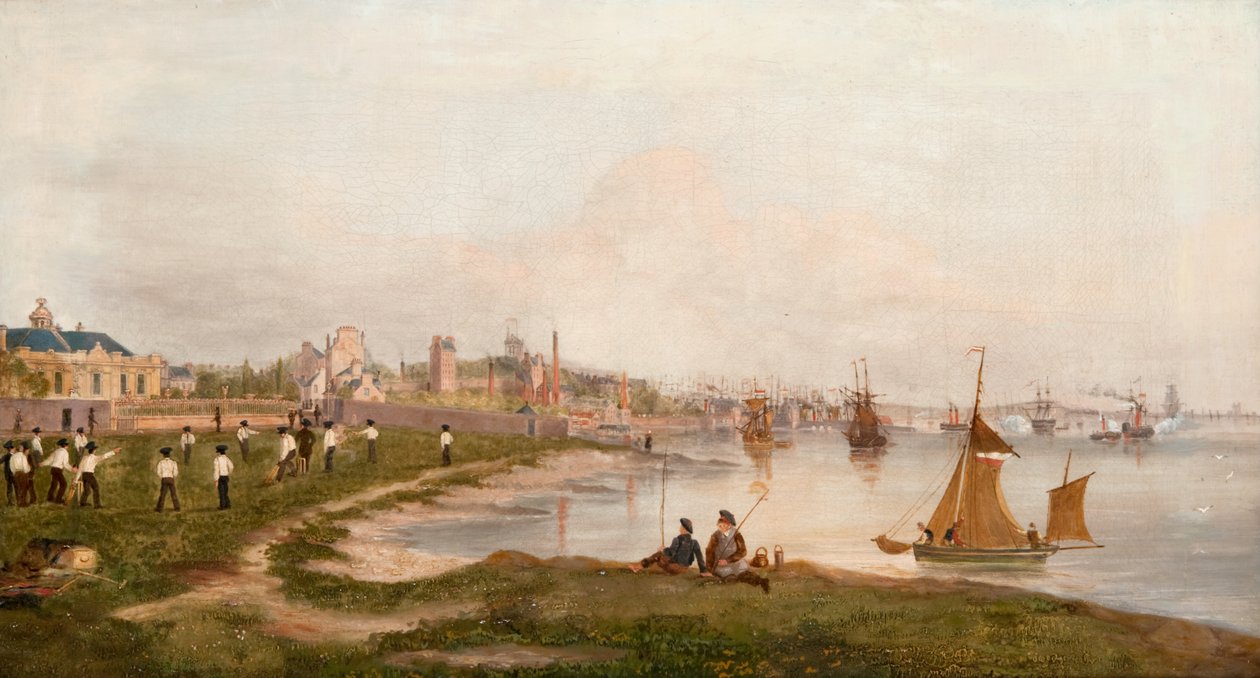 Magdalen Green a Dundee-perth-i vasút előtt alkotó: George McGillivray