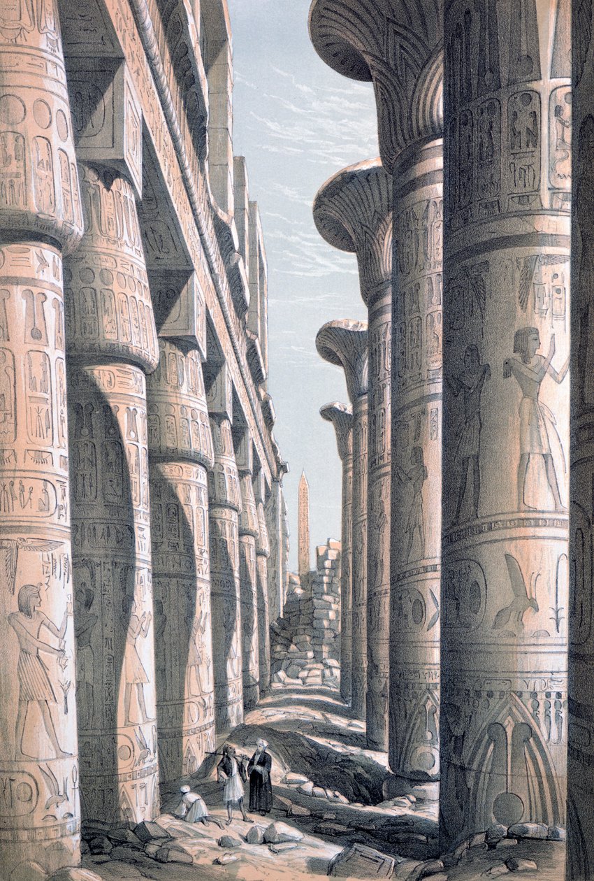 Nagy Templom, Karnac, Egyiptom, 19. század alkotó: George Moore