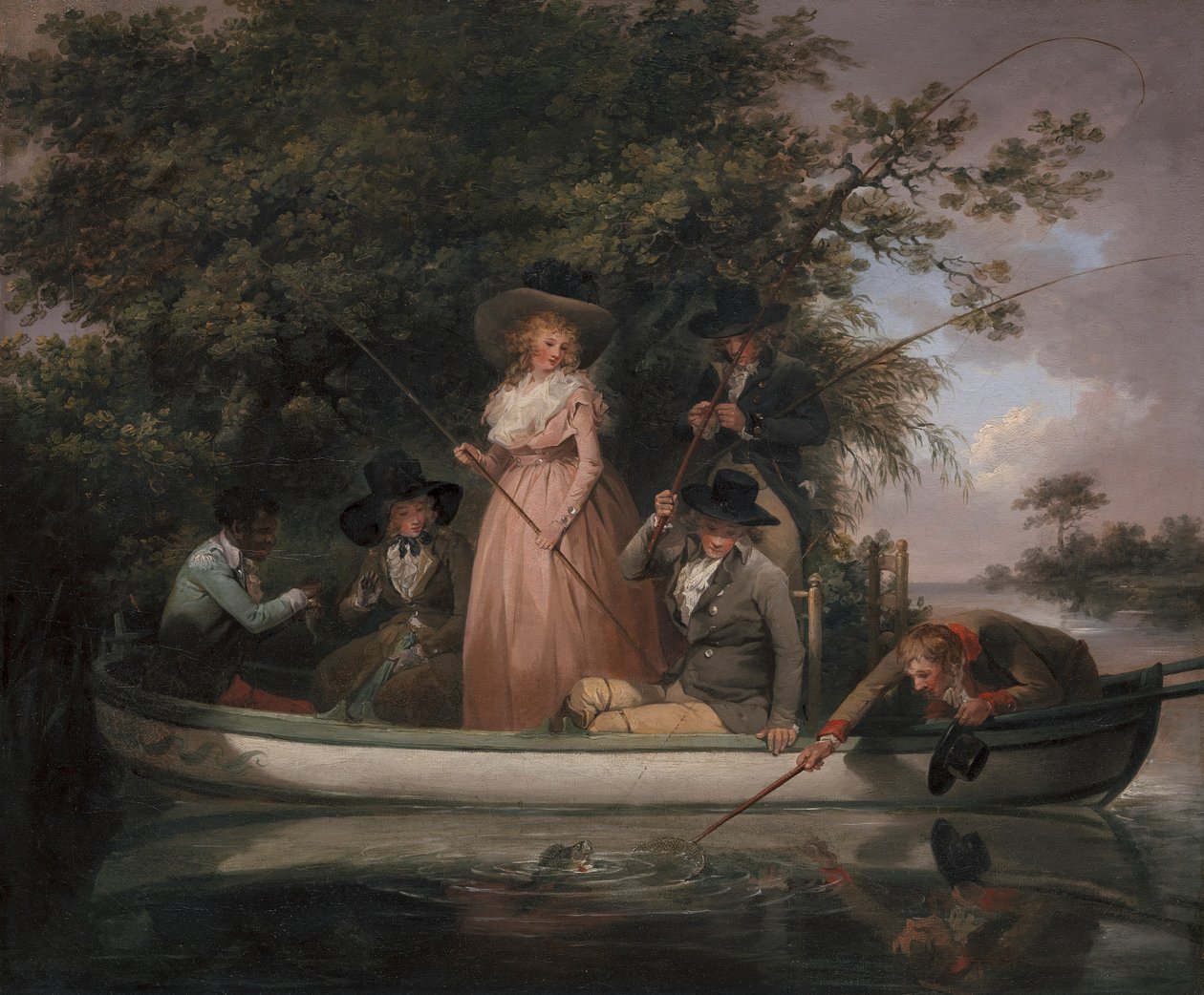 Egy parti horgászat alkotó: George Morland