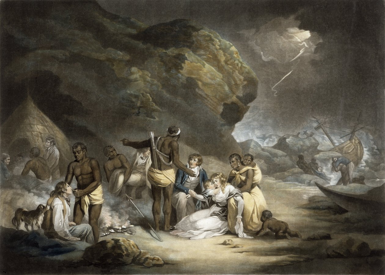 Afrikai vendégszeretet, metszet: John Raphael Smith, 1791 (metszet) alkotó: George Morland