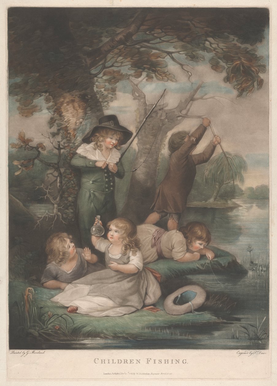 Gyermek horgászat alkotó: George Morland