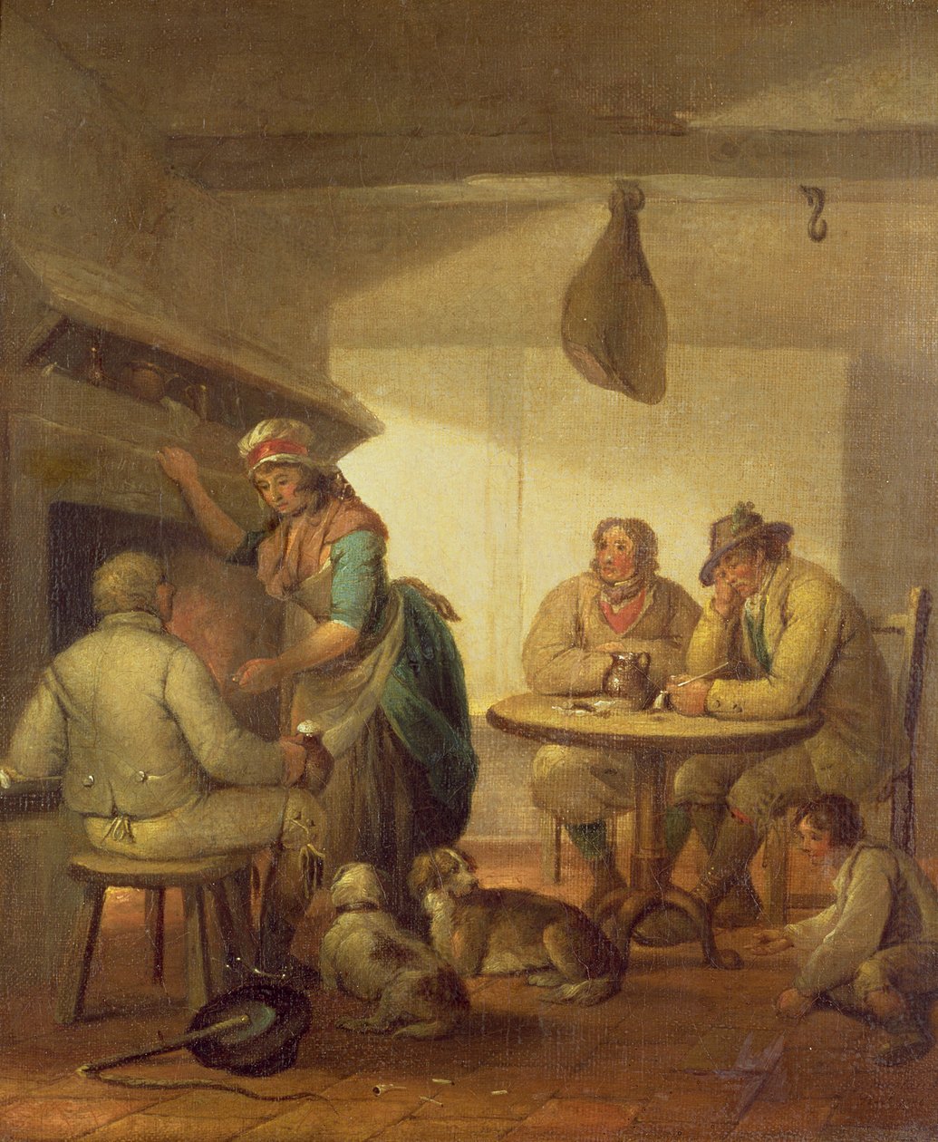 Country Folk By An Inn Fire, 1796 alkotó: George Morland