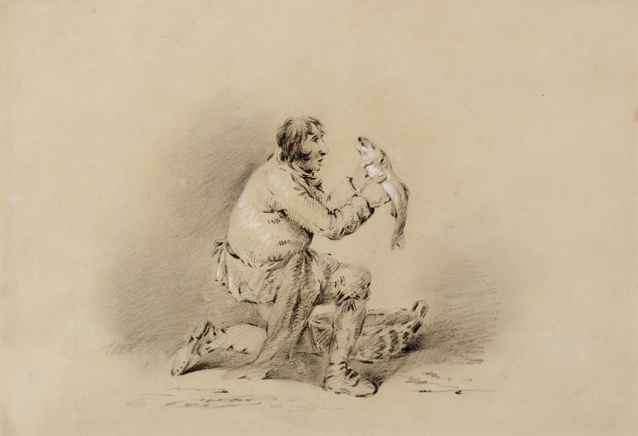 Halász, aki halat tart alkotó: George Morland